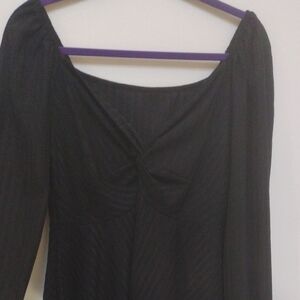 Elegant Black Long-Sleeve Top